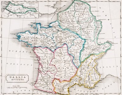 Map of France, Gallia Antique, from 